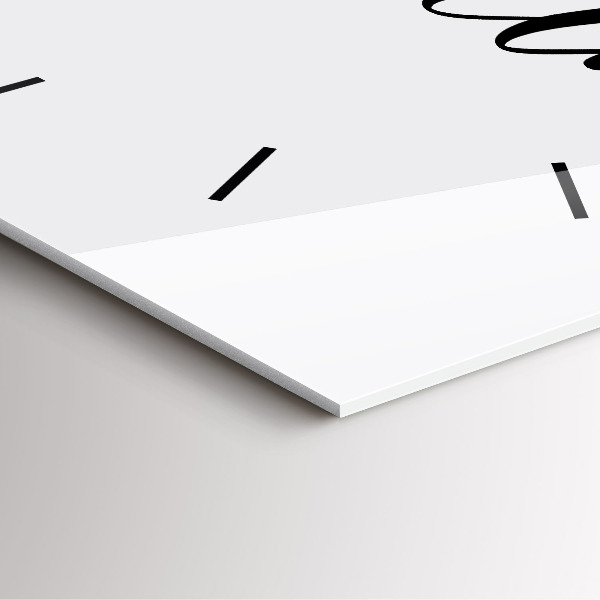 Square glass wall clock Adventure inscription