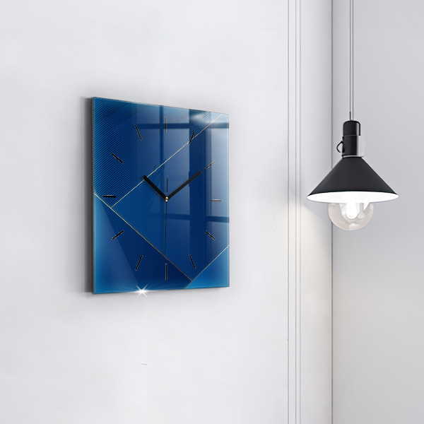 Square glass wall clock Decorative abstraction