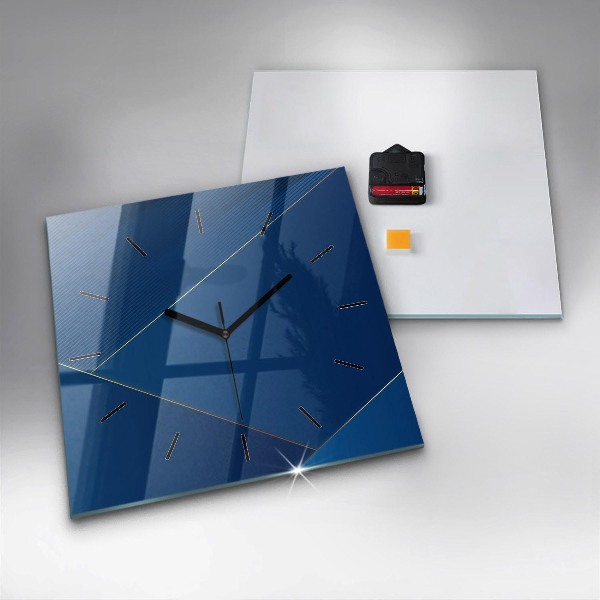 Square glass wall clock Decorative abstraction