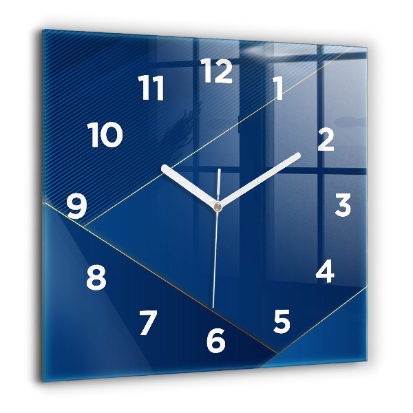 Square glass wall clock Decorative abstraction