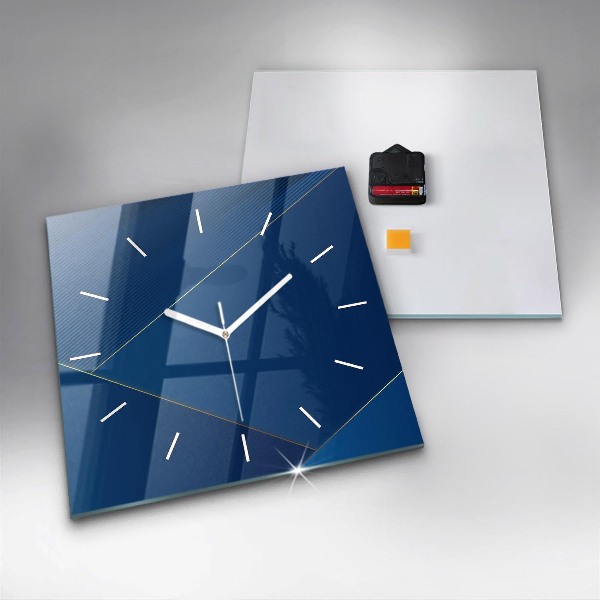 Square glass wall clock Decorative abstraction
