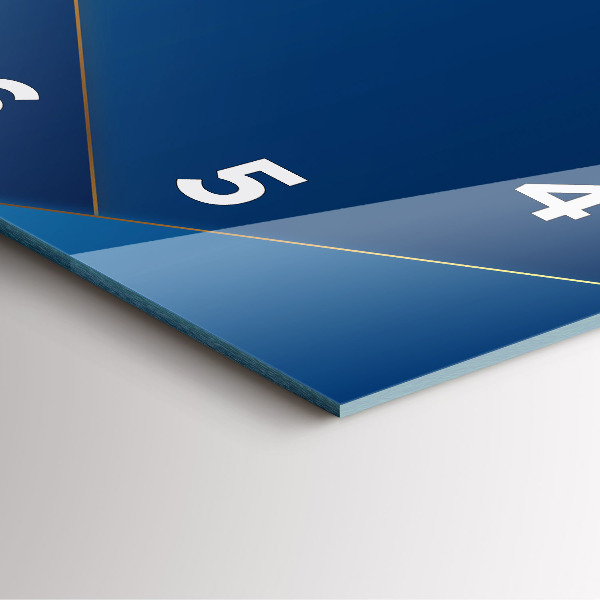 Square glass wall clock Decorative abstraction