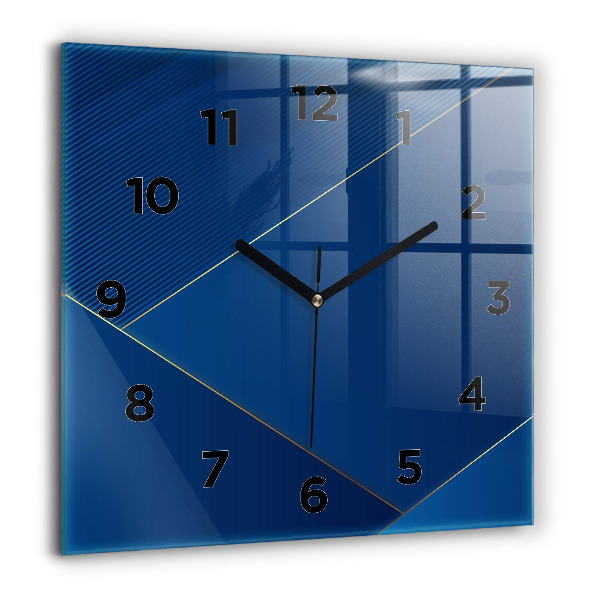 Square glass wall clock Decorative abstraction