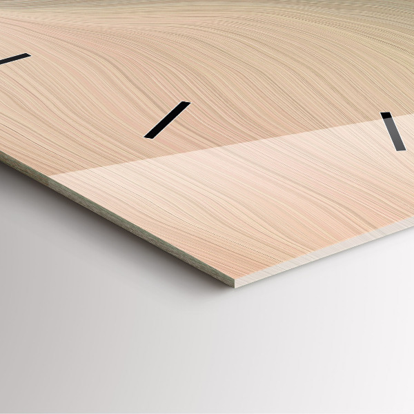 Square glass wall clock Wave abstraction