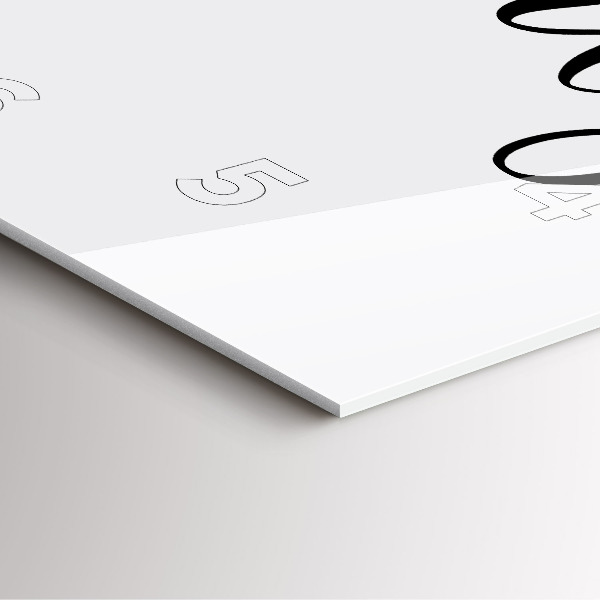 Square glass wall clock Family inscription and heart