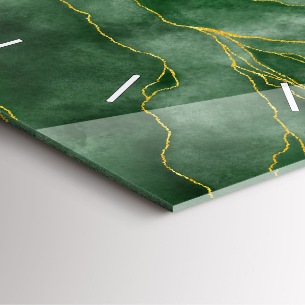 Square glass wall clock Abstraction leaves