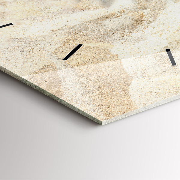 Square glass wall clock Palm tree shadow sand