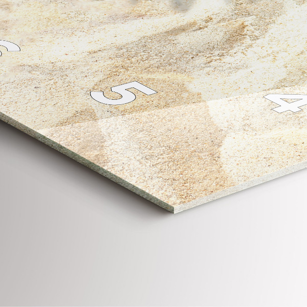 Square glass wall clock Palm tree shadow sand