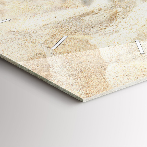 Square glass wall clock Palm tree shadow sand