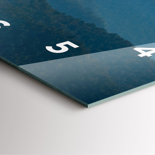 Square glass wall clock Abstract Mountain Landscape