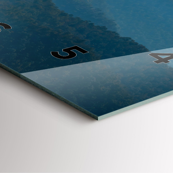 Square glass wall clock Abstract Mountain Landscape
