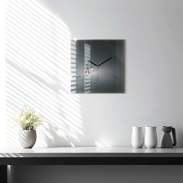 Square glass wall clock Wanderer in the Dark