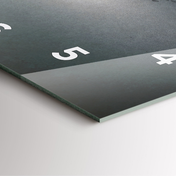 Square glass wall clock Wanderer in the Dark