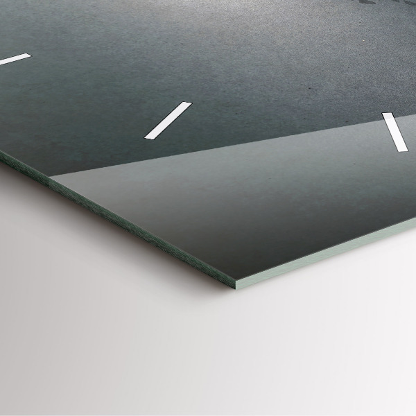 Square glass wall clock Wanderer in the Dark