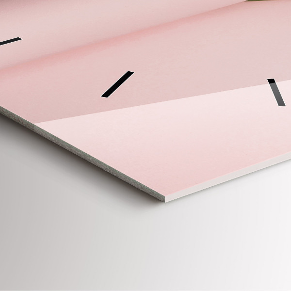 Square glass wall clock Tulip flower bouquet