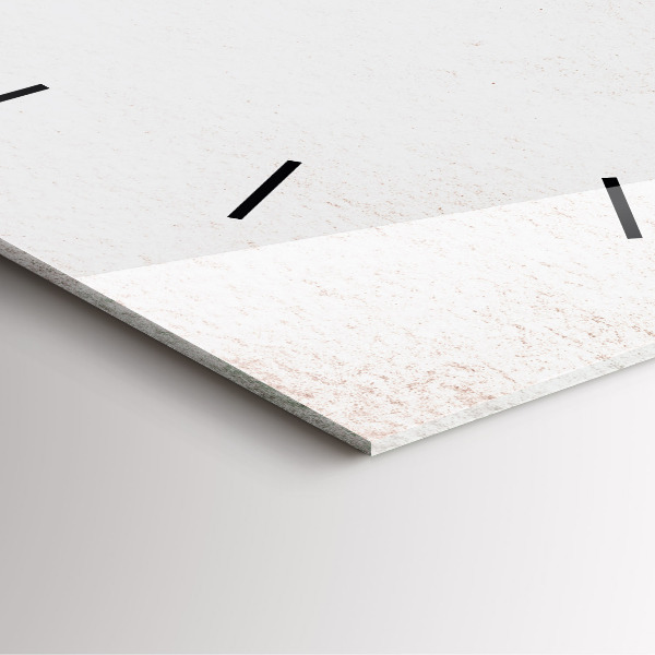 Square glass wall clock Decorative pattern