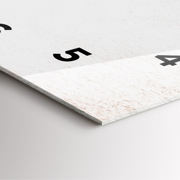 Square glass wall clock Decorative pattern