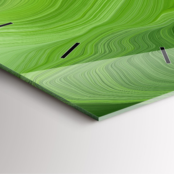 Square glass wall clock Modern waves