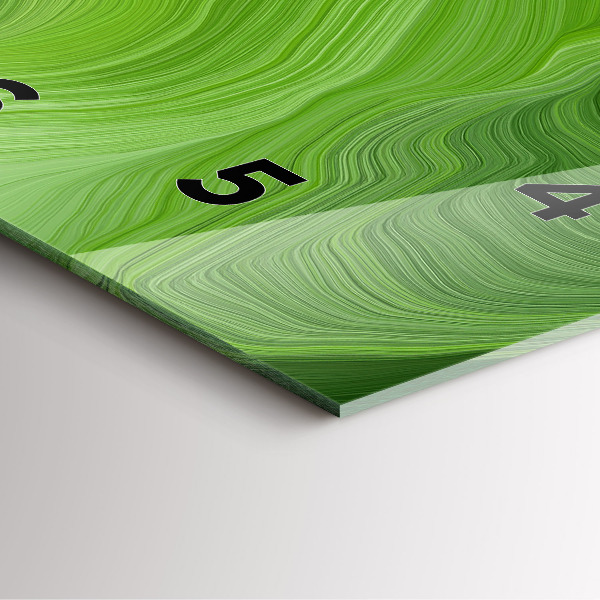 Square glass wall clock Modern waves