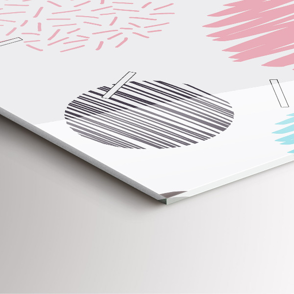 Square glass wall clock Geometric pattern