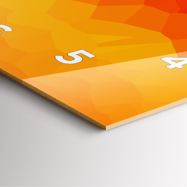 Square glass wall clock Colorful abstraction