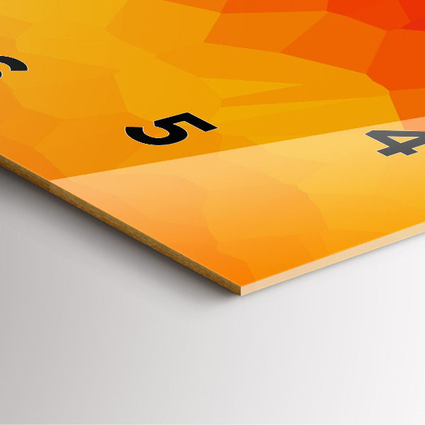 Square glass wall clock Colorful abstraction