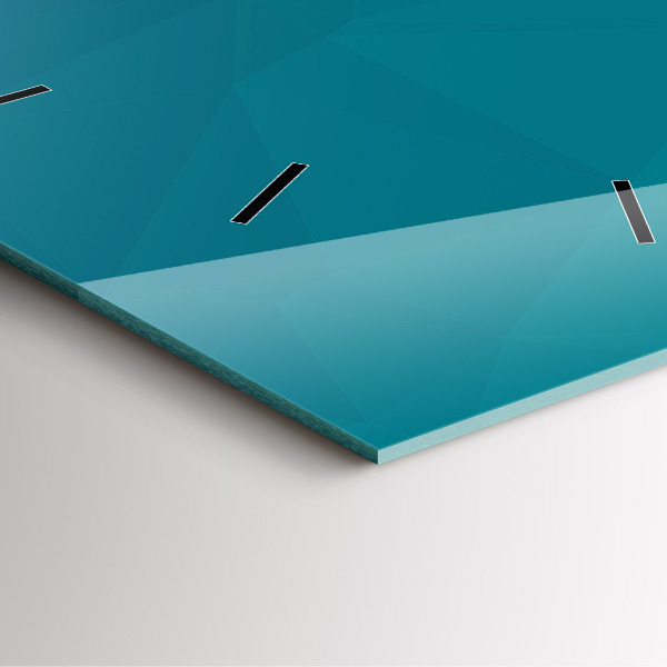 Square glass wall clock Sea abstraction