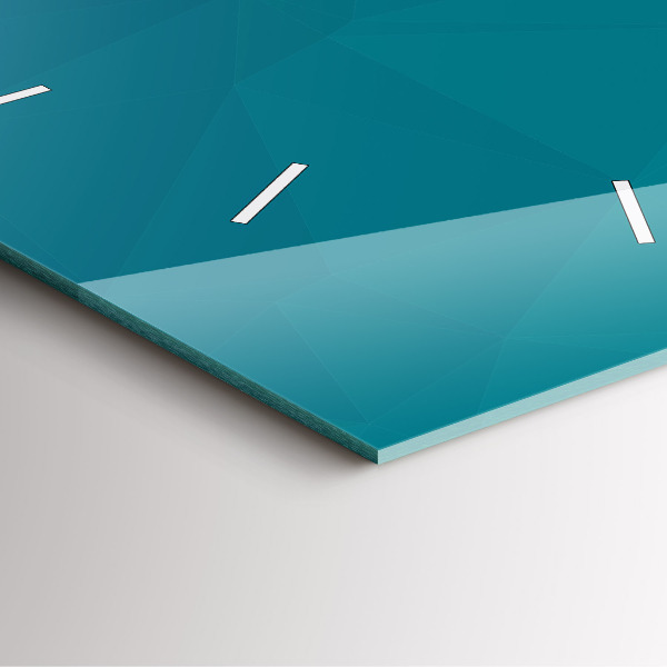 Square glass wall clock Sea abstraction