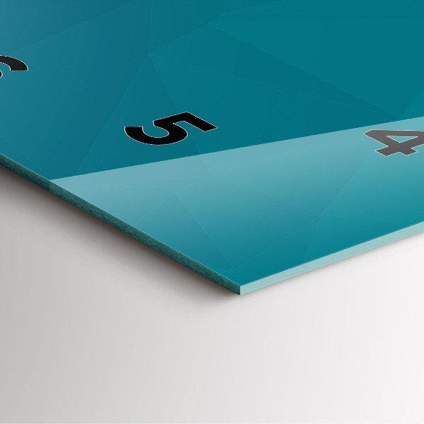 Square glass wall clock Sea abstraction