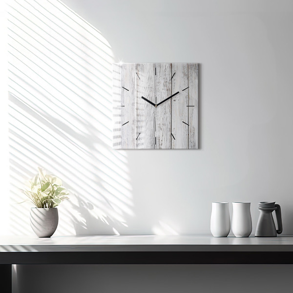 Square glass wall clock Painted boards