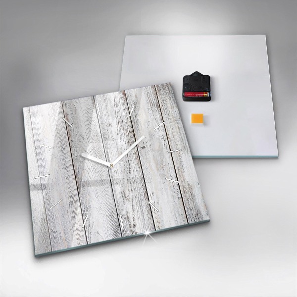 Square glass wall clock Painted boards