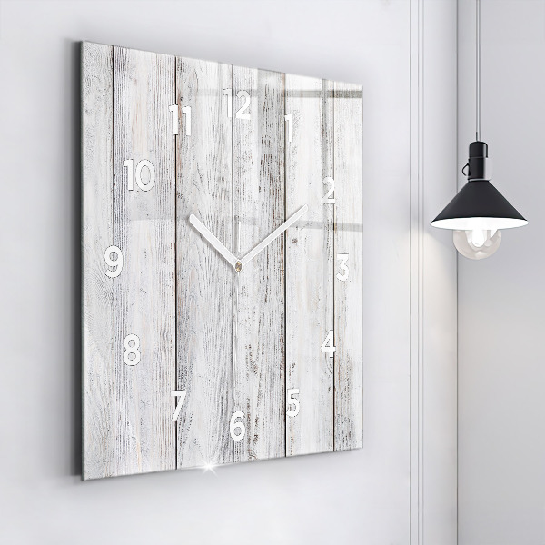 Square glass wall clock Painted boards