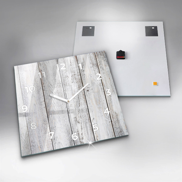 Square glass wall clock Painted boards