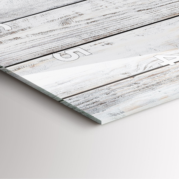 Square glass wall clock Painted boards