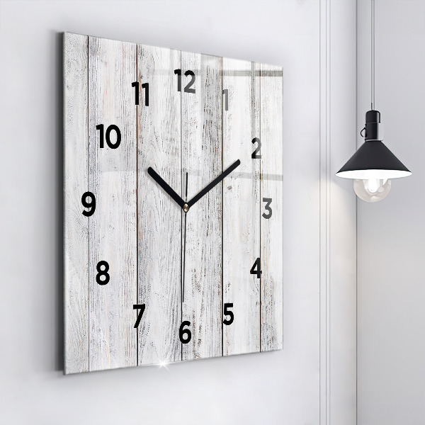 Square glass wall clock Painted boards