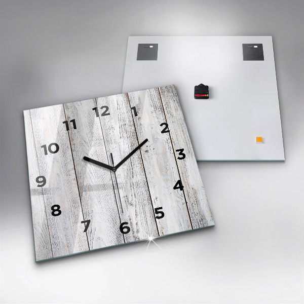 Square glass wall clock Painted boards