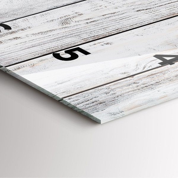 Square glass wall clock Painted boards