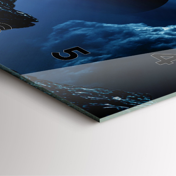 Square glass wall clock Great Galaxy