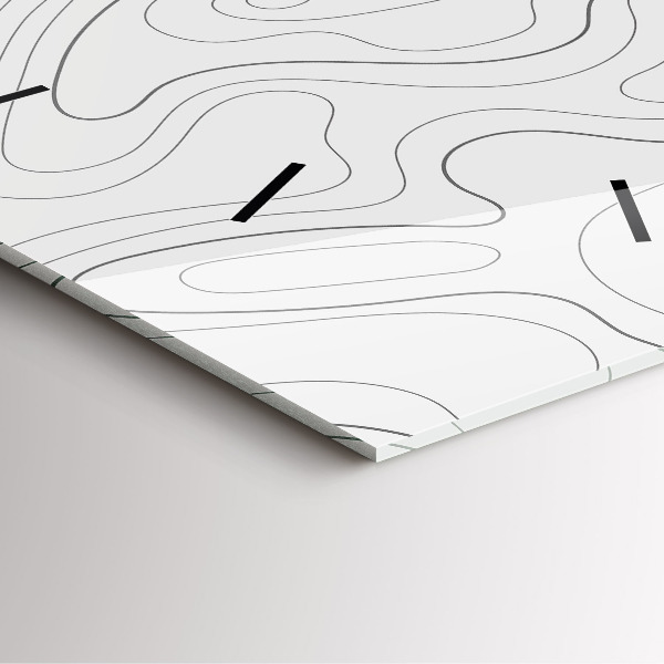 Square glass wall clock Abstraction spots