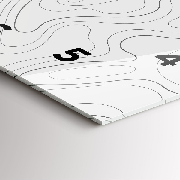 Square glass wall clock Abstraction spots