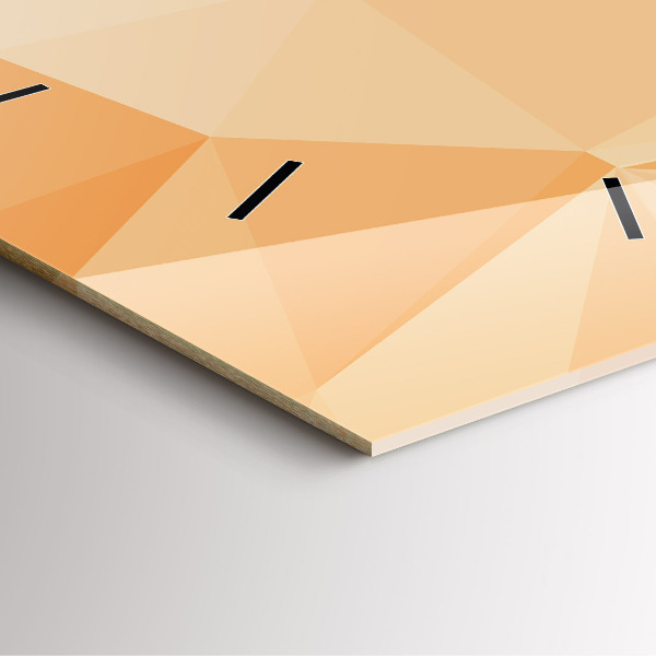 Square glass wall clock Abstraction triangles