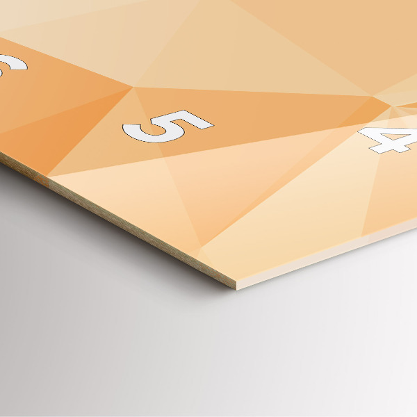 Square glass wall clock Abstraction triangles