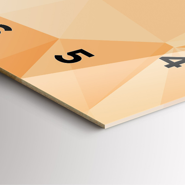 Square glass wall clock Abstraction triangles