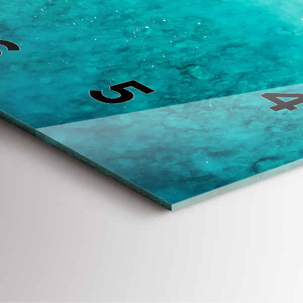 Square glass wall clock Beach sea sand