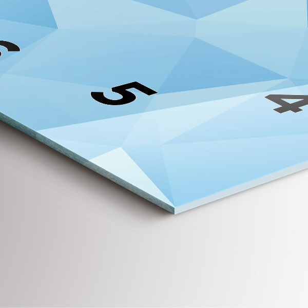 Square glass wall clock Triangles abstract