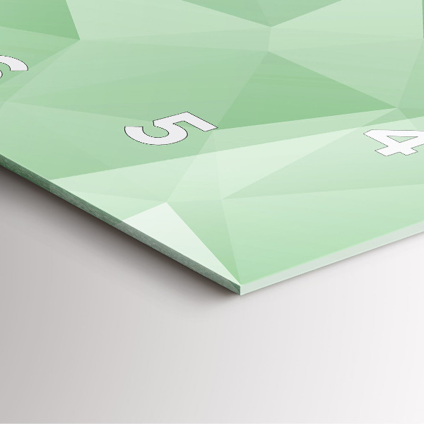 Square glass wall clock Triangles abstract