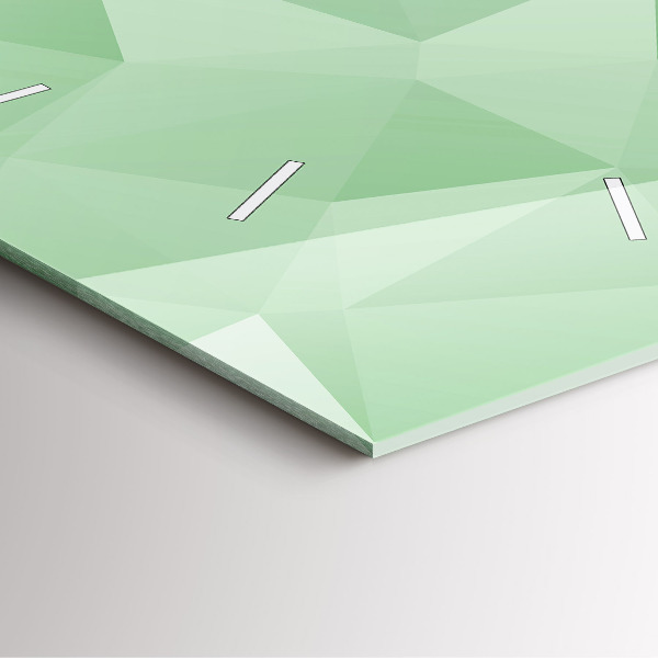 Square glass wall clock Triangles abstract