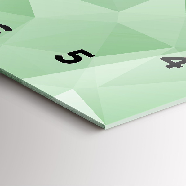 Square glass wall clock Triangles abstract