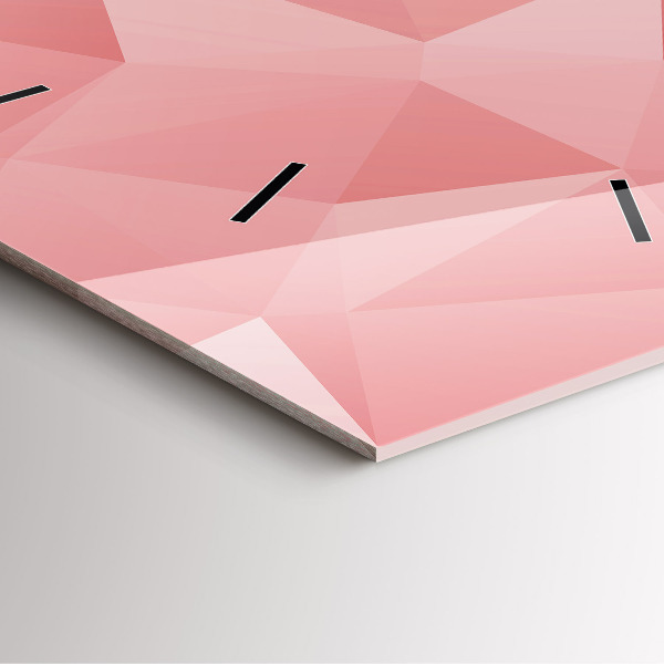 Square glass wall clock Triangles abstract