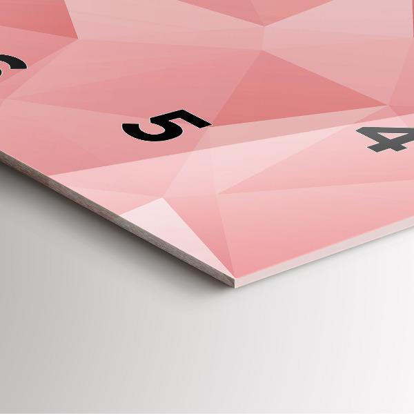 Square glass wall clock Triangles abstract